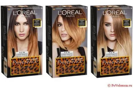 Vopseaua de păr Loreal ombre are o formulă unică și o paletă de culori