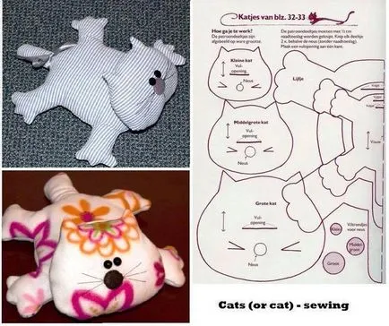 Cat jucărie moale, cu propriile sale mâini