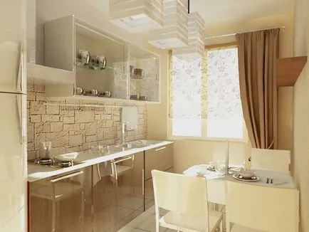 Design de bucătărie în casă panoul