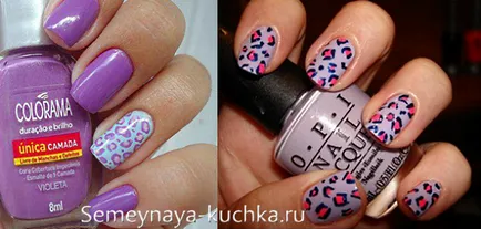 Cifrele de pe unghii leopard