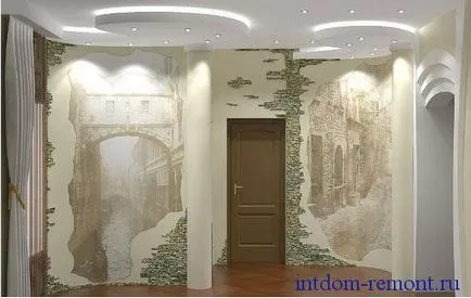 Decorarea peretilor cu piatra decorativa