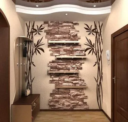 Decorarea peretilor cu piatra decorativa