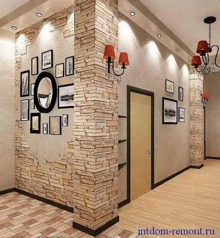 Decorarea peretilor cu piatra decorativa