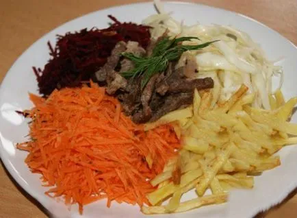 Salata cu cartofi prăjiți