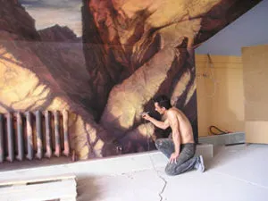 Airbrushing pe pereții din fotografiile și videoclipurile de apartamente, toate reparațiile