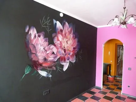 Airbrushing pe pereți, cu propriile sale mâini