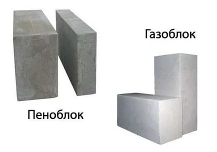 Ce bloc de spumă mai bine sau diferențe gazoblok spumă de beton celular