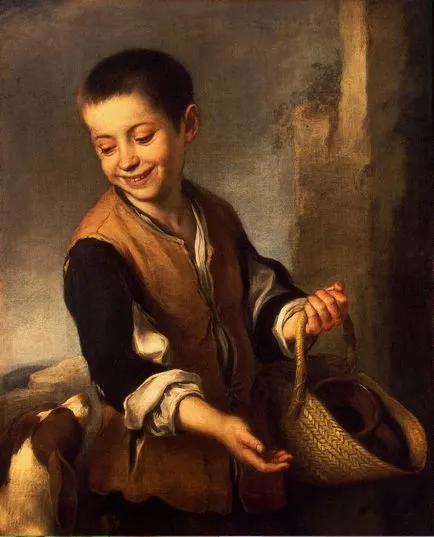 Cochinenie de Bartolome Murillo pictura „Băiat cu un câine“