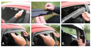 deflectoare geam lateral - din clipul video de ploaie și de protecție a vântului
