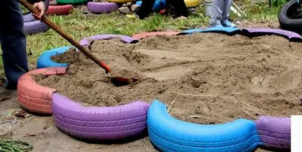 Sandbox pentru copii cu fotografii și idei mâinile lor (Sandbox) Sandbox pentru copii cu fotografii mâini și idei