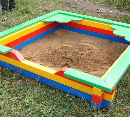 Sandbox pentru copii cu mâinile, portalul de construcție (Sandbox) Sandbox pentru copii cu mâinile, portalul de construcție