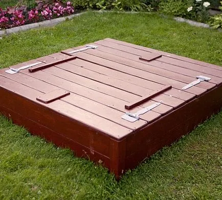 Sandbox pentru copii cu mâinile, portal de construcție (mâini) Sandbox pentru copii cu mâinile, portalul de construcție