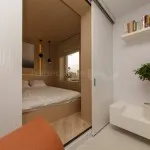 Proiectare si living interior cu zone de living și de dormit