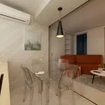 Proiectare si living interior cu zone de living și de dormit