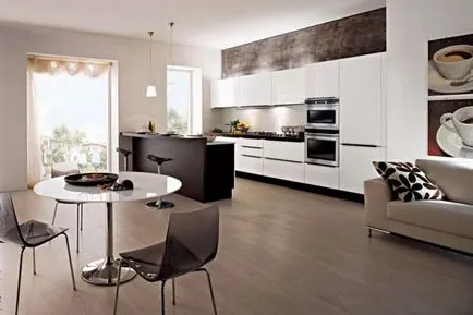 Design de bucătării într-un modern seturi de stil foto 150 și interior