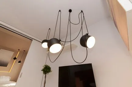 Proiectare si living interior cu zone de living și de dormit