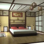 Design Dormitor în stil japonez sau interior în versiunea chineză de Feng Shui