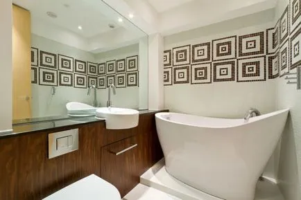Baie de design în stil contemporan are o fotografie în interior (contemporan) baie de design într-un stil modern are în fotografie interior