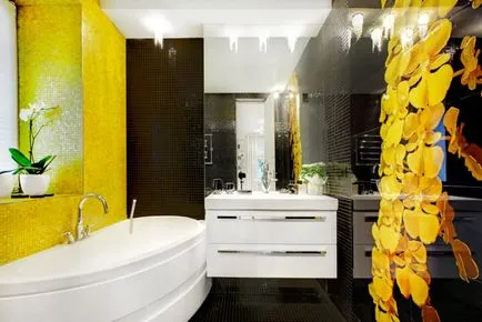 Baie de design în stil contemporan are o fotografie în interior (proiectare) baie de design într-un stil modern are în fotografie interior