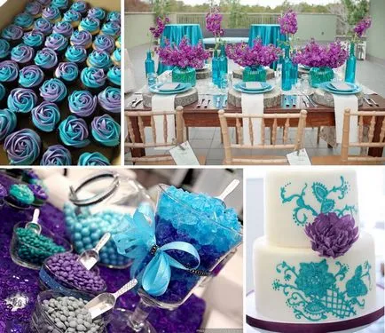 nunta Purple, design de nunta în nuanțe de violet
