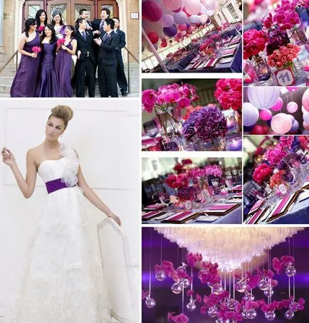 nunta Purple, design de nunta în nuanțe de violet
