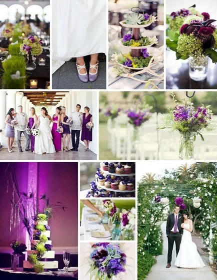 nunta Purple, design de nunta în nuanțe de violet