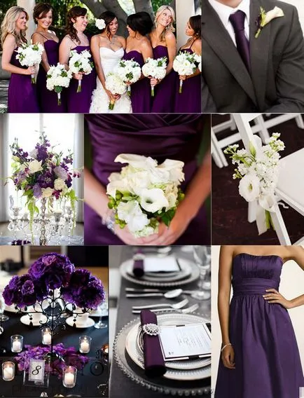 nunta Purple, design de nunta în nuanțe de violet
