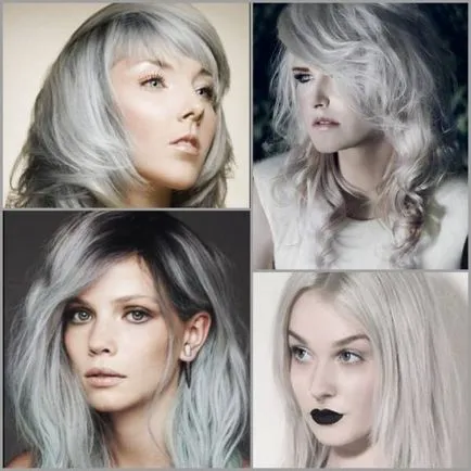 păr gri artificial la moda