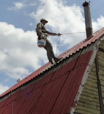 Cum și ce să picteze acoperiș de ardezie, instructiuni de pictura ardezie decât în fotografie și video (vopsea) Cum și ce să picteze acoperiș de ardezie, instructiuni de pictura ardezie decât în fotografie și video