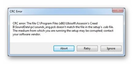 Cum de a corecta eroarea cu un hard CRC disk (hard) Cum de a stabili cu eroare CRC hard disk