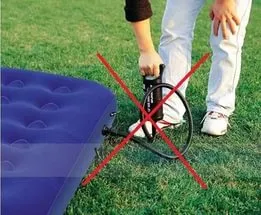 Umflarea saltea - fără metode de pompe improvizate