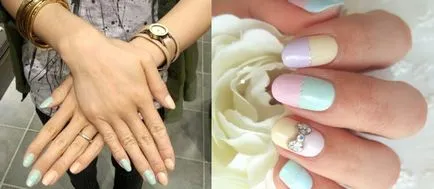 Cum să picteze unghiile cu două culori