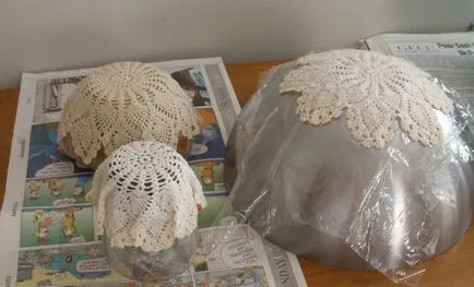 Ca șervet apretat amidon croșetare ca un coș din tricot