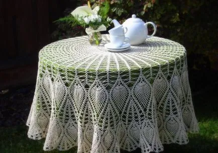 Ca șervet apretat amidon croșetare ca un coș din tricot