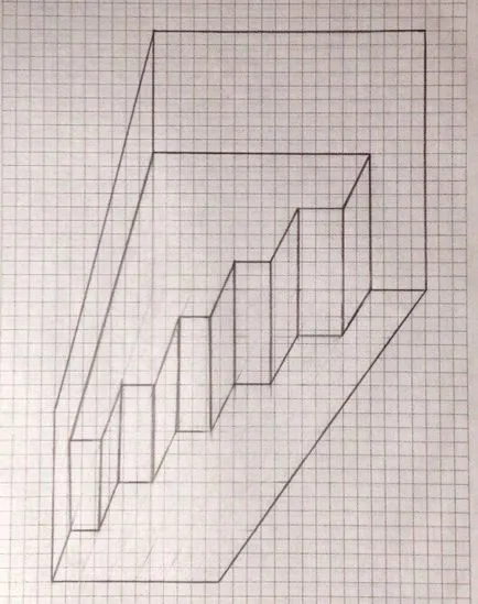Cum să elaboreze un model pe etape hârtie 3d (desene in creion) Cum de a desena un model pe etape de hârtie 3d