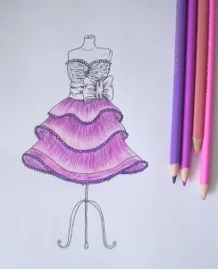 Cum de a desena o rochie, trage treptat în creion, copilul meu (cum să atragă o rochie) Cum de a desena o rochie, trage treptat în creion, copilul meu