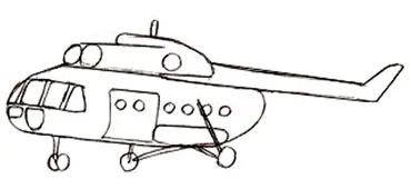 Cum de a desena un elicopter, etapele elicopter creion de desen (remiză) Cum de a desena un elicopter, etapele de desen creion elicopter