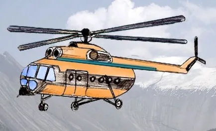 Cum de a desena un elicopter, etapele elicopter creion de desen (figura) Cum de a desena un elicopter, etapele de desen creion elicopter