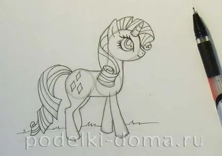 Cum de a desena un ponei de desene animate, în etape, un creion, o cutie de idei și ateliere de lucru (ca) Cum de a desena un ponei de desene animate, în etape, un creion, o cutie de idei și ateliere