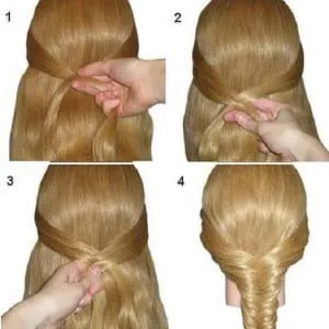 Cum să învețe să țeasă pas Fishtail panglica cu instrucțiuni pas, fotografii și videoclipuri (din contra). Cum să învețe să țeasă pas Fishtail panglica cu instrucțiuni pas, fotografii și video