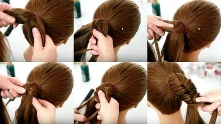 Cum să învețe să țeasă pas Fishtail panglica cu instrucțiuni pas, fotografii și video (foto) Cum să învețe să țeasă pas Fishtail panglica cu instrucțiuni pas, fotografii și video