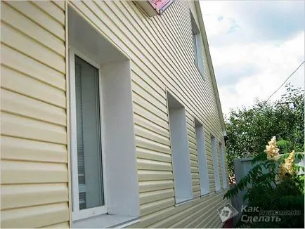 Cum se Siding fereastra arma - instalarea siding pe deschiderea ferestrei fotografie