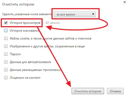 Cum de a șterge istoricul în Google Chrome, șterge istoricul în Google Chrome