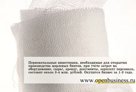 Cum de a organiza producția de bandaje de tifon