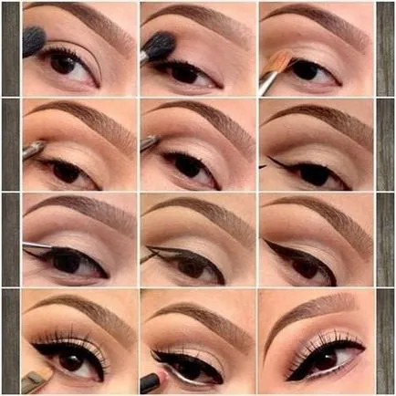 Cum se aplica make-up pe idei fotografie ochi maro