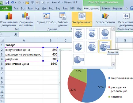 Cum sa faci procentul diagrama pentru a excela (graficul) Cum de a face un grafic cu interesul în Excel