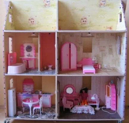Cum sa faci o casa pentru papusa Barbie cu propriile sale mâini din materiale diferite
