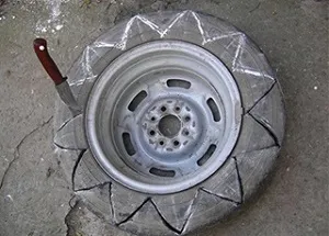 Cum sa faci o vaza din anvelopei cu mâinile (lor) Cum sa faci o vaza din anvelopei cu mâinile
