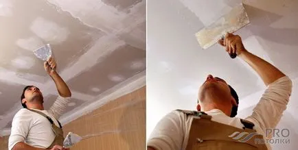 Deoarece plafonul tencuiala cu mâinile pentru a alinia tencuiala decorativa pentru pictura (video), (ipsos) Deoarece plafonul tencuiala cu mâinile pentru a alinia tencuiala decorativa pentru pictura (video)