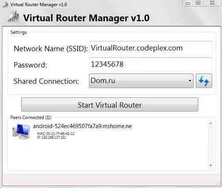 Cum de a crea un router Wi-Fi virtuale folosind un program manager de router virtual (router) Cum de a crea un router Wi-Fi virtuale folosind un program manager de router virtuale